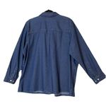 Blair  Womens Size 2XL Blue Jean Denim Embroidered Jacket Pearl Snap Pockets Boho Photo 1