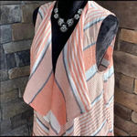 BB Dakota  Avery Stripe Linen Blend Vest Size Medium Photo 1