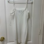 Iris  White Feather-Trim Mini Dress Photo 2