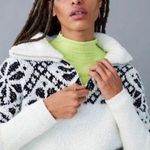 Anthropologie Pilcro Maia Cropped Quarter-Zip Pullover, White, Size S, EUC Photo 0