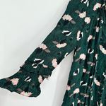 Derek Lam 10 Crosby Scribble Printed Dress size 6 Silk Button Front Ties Green Photo 6
