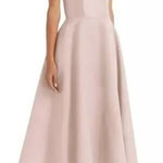 Alfred Sung New! Cap Sleeve Full Skirt Satin Midi Cocktail Dress, size 0R Photo 0