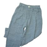 CP Shades NWT Free People x Lourdes Trouser in Blue Gray Gingham Plaid Pants XS Photo 1