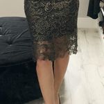 Sans Souci Black & Gold Lace Skirt Set Photo 9