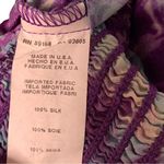 Karen Kane  100% Silk Watercolor Tie Dye Print Blouse Crystal Flower Button Front Photo 7