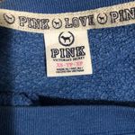PINK - Victoria's Secret VS PINK Blue LOVE Cheetah V-Neck Sweatshirt Size XS Photo 3
