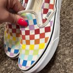 Vans  Rainbow checkered multi color squared woman slip on sneaker size 5 Photo 3