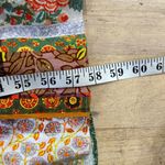 Alice + Olivia  deep V low back Karolina patchwork printed linen blend maxi dress Photo 5