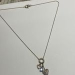 Monet  Women’s Signed Necklace Gold Tone Chain / Heart Charms Photo 1