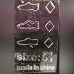 Shoe Dazzle 6.5 Platform Faux Suede Black Stiletto Heels with Gold Chain Accents Photo 7