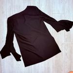 Laffayette 148 long sleeve tunic top shirt blouse w/ ruffle Belle sleeves large Black Size XL Photo 2