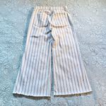 frame denim Frame Le Palazzo Crop Wide Leg Raw Hem Striped Pants Size 31🧡 Photo 5