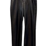 Vince Camuto Faux Leather Metallic Flared Leg Pull On Pants Black Size Large Photo 1