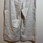 Evereve Joelle Linen Blend Cropped Wide Leg Cream Pants Button Fly Size 25 Photo 10