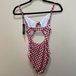 Chaser Tie Front Monokini One Piece Swimsuit - Red Size M Photo 5