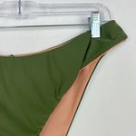 J.Crew NWT  Curved-Waist Cheeky Bikini Bottom Green Size Large L NEW Photo 2