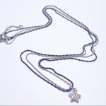 American Eagle Layered Long rhinestones Star necklace blue silver dainty blue Photo 1