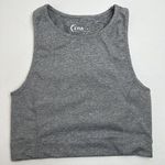 Zyia Active Women's Size M Crop Tank Top Sports Bra Gray Space Dye Athletic Yoga Size M Photo 1