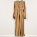 NWT‎ Billy J Brigitte Brown Satin Maxi Dress Plus Size 20 Tan Photo 9