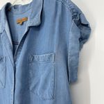 Jachs Girlfriend  Chambray Button Up Shirt Oversized Dolman Cuffed Sleeves Sz XS Photo 2