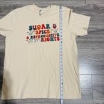 Bella Canvas  Women Beige Sugar & Spice & Reproductive Rights Crew Neck Tee Sz L Photo 8