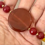 Barse yellow Jade and agate stretch bracelet Photo 2