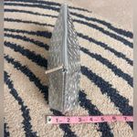 Clinique 🆕 Shimmering Silver Tote with Geometric Pouch Photo 7