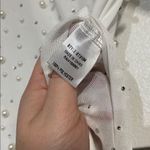 SALT BOUTIQUE WHITE SHEER BODYSUIT PEARLS JEWELS RHINESTONES MEDIUM NEW WITH TAG Photo 4