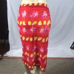 Zuliana Sea Shell & Flower Mesh Long Sarong. Made In USA. New With Tags Red Size undefined Photo 5