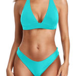 NWT Halter Bikini Set in Turquoise / Small‎ Blue Photo 0