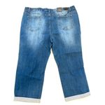 L&B  Blue Distressed High Rise cropped Women’s Plus Jeans Size 22 New Photo 6