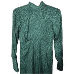 Free People Loveless Printed Satin Backless A Line Midi Dress Emerald Green Sz 2 Photo 11