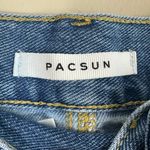 PacSun Jeans Womens 29 High Rise Straight Two Tone Patchwork Frayed Hem Retro Photo 4