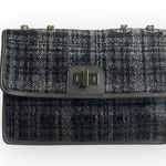 Artisan: new Alma Tonutti ✽ Tweed Turnlock Hardware Flap Bag ✽ Silver Chain ✽ Black Photo 14