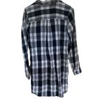 SO  NEW plaid tunic dress long sleeve black white small Photo 6
