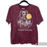 Harry Potter  Hogwarts Is My Home Maroon Lace Up Short Sleeve Tee Size Small Photo 0