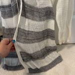 Wild Pearl  Knit Ivory Cardigan Gray Stripes Photo 3