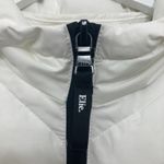 Elie Tahari White Quilted Puffer Jacket M Hooded Zip Front Photo 4