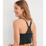 Aerie Womens  Ribbed Crop Top Bralette XXL green Photo 1