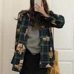 ZARA Green checked denim shacket with teddy bear from TED movie Photo 0