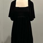 Gianni Bini Black Velvet smocked bust bow tie back dress NWT size Small Photo 4