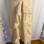 Cream Asymmetrical Ruffled Sundress for Weddings Size M Photo 2
