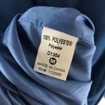 Miss Me Collection Mini Shift Dress Long Sleeve Satin Applique Blue M Photo 3