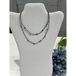 2 chokers silver & gold tone‎ beaded chain with star & heart charms Photo 1
