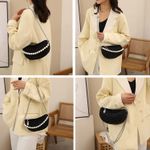 Rhinestone Purse Crystal Evening Clutch Bag Bling Handbags For Women With Pearl Chain and Metal Chain Photo 3