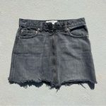 We The Free Gray Denim Zip Up Front Ring Pull Jean Skirt Size 24 Photo 1