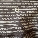 Lululemon Wunder Under Pant Crop Stripe Play Slate Sz 6 Tropical Print Leggings Photo 4
