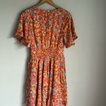 Roller Rabbit  Vado Cecilia Dress Fit and Flare Orange Floral Small Photo 2