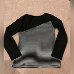 Women's (Youth/Junior) RIHANWU B & W stripe long sleeve top Black Photo 7