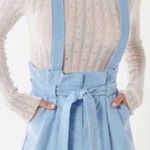 Urban Outfitters Corduroy Skirt Suspenders Blue Overall Photo 0
